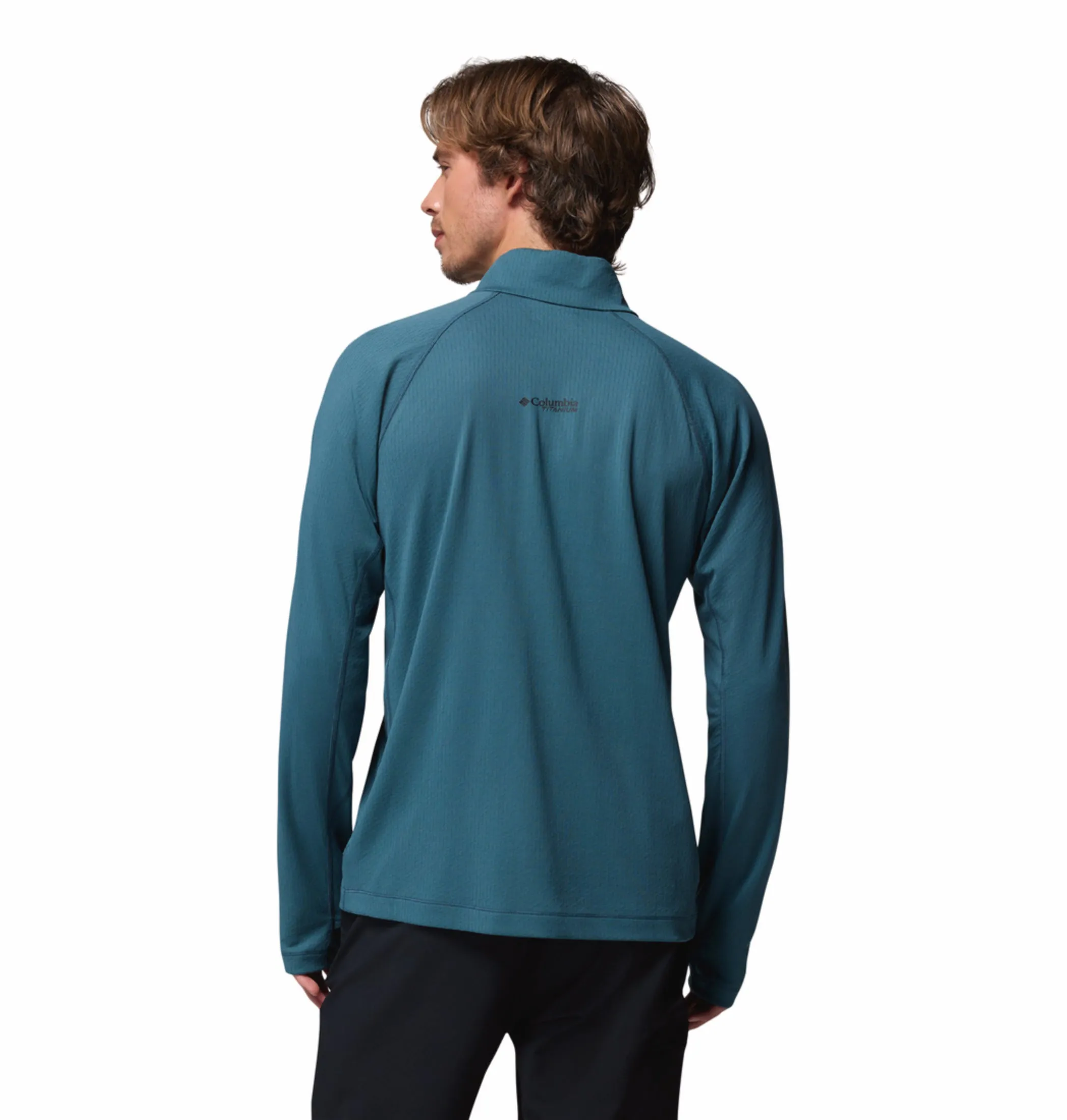 Columbia Men Teal OmniShade UPF 50 DriVenture Sweatshirt Daily Function Casual Wear