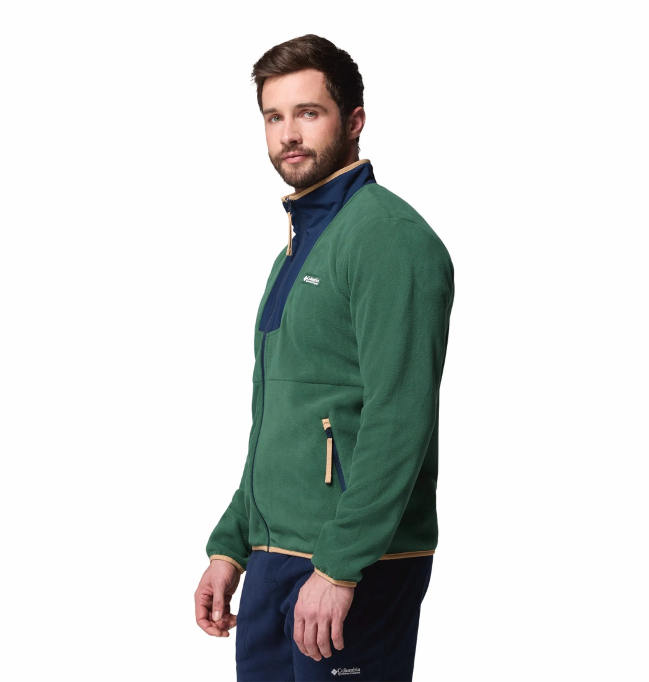 Mild Wind Columbia Men Green Sequoia Grove Fleece Jacket