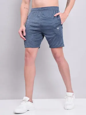 Chill Fit Design Flexible Mobility Men Melange Slim Fit Shorts with TECHNO DRY