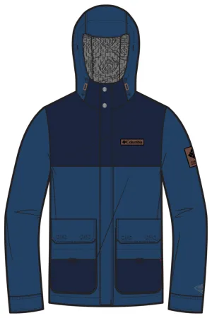 Columbia Men Blue South Canyon Interchange Shell Waterproof Layer Base Drop Hood Style