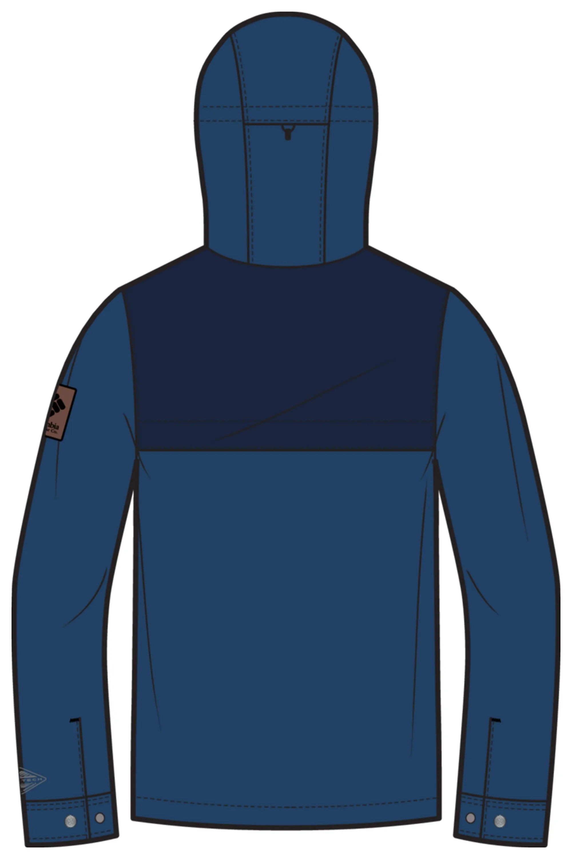 Ergonomic Shoulder Design Columbia Men Blue South Canyon Interchange Shell Waterproof