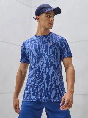 V neck elegance Basic Wardrobe Piece Men Jacquard Slim Fit Crew Neck T-shirt with DOUBLE COOL