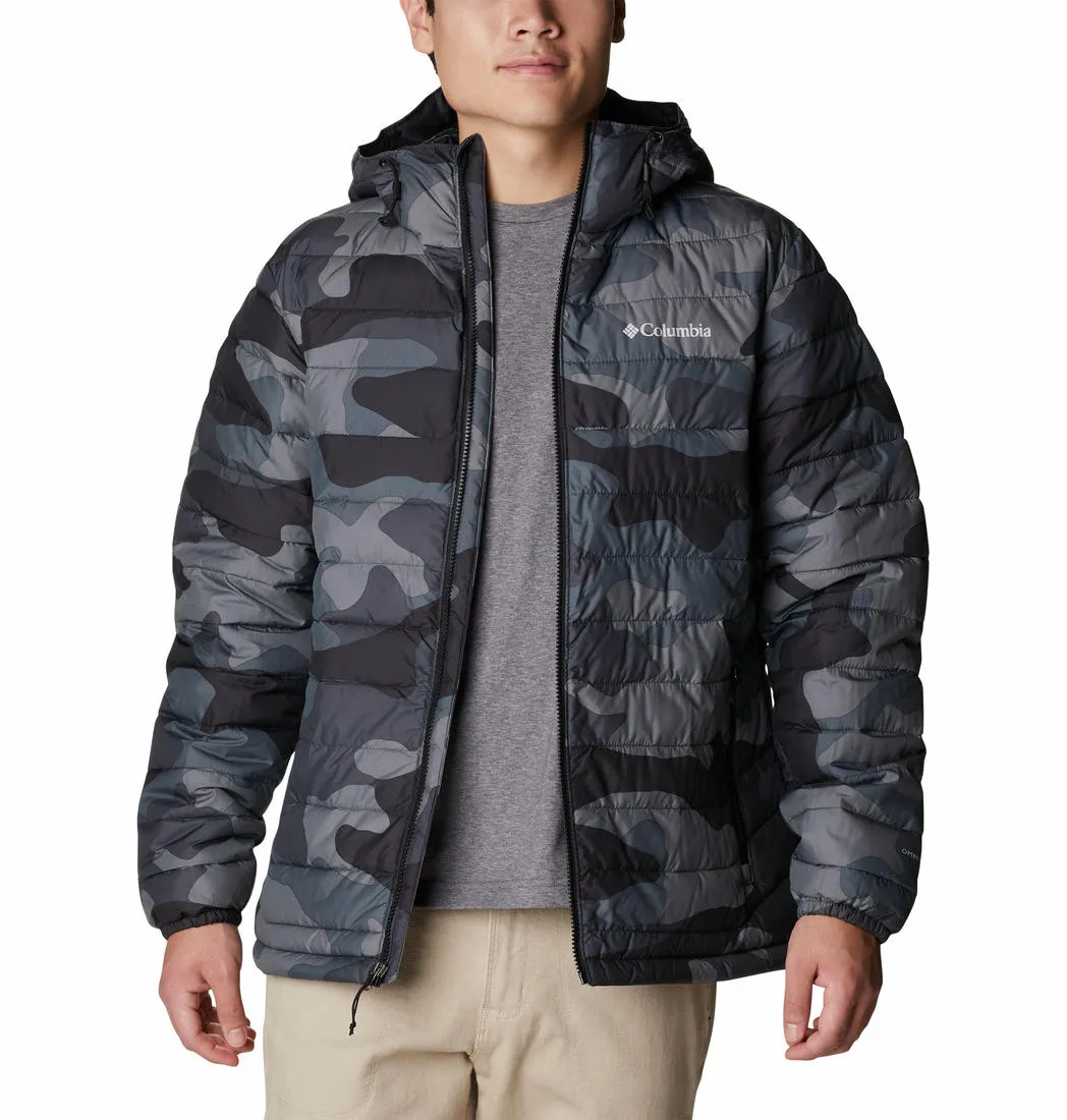 Fashionable Style ZipperClosure Columbia Men Black Powder Lite Hooded Jacket