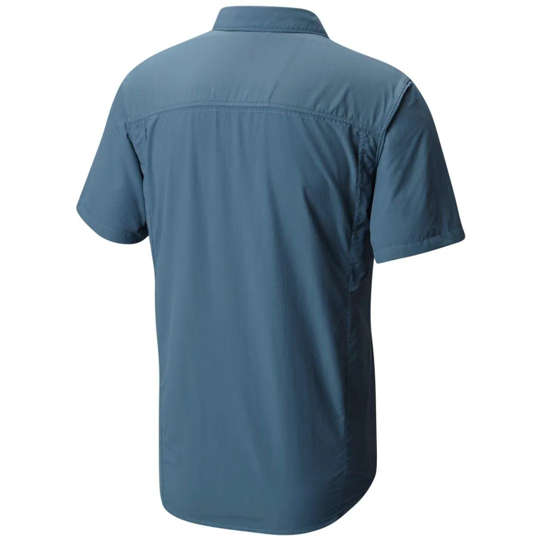 Columbia Men Blue Silver Ridge Short Sleeve Shirt (Sun Protection) Club Mode Vacation Mood