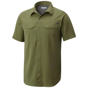 Columbia Men Green Silver Ridge Lite Short Sleeve Shirt (Sun Protection) Light Wool Translucent Soul