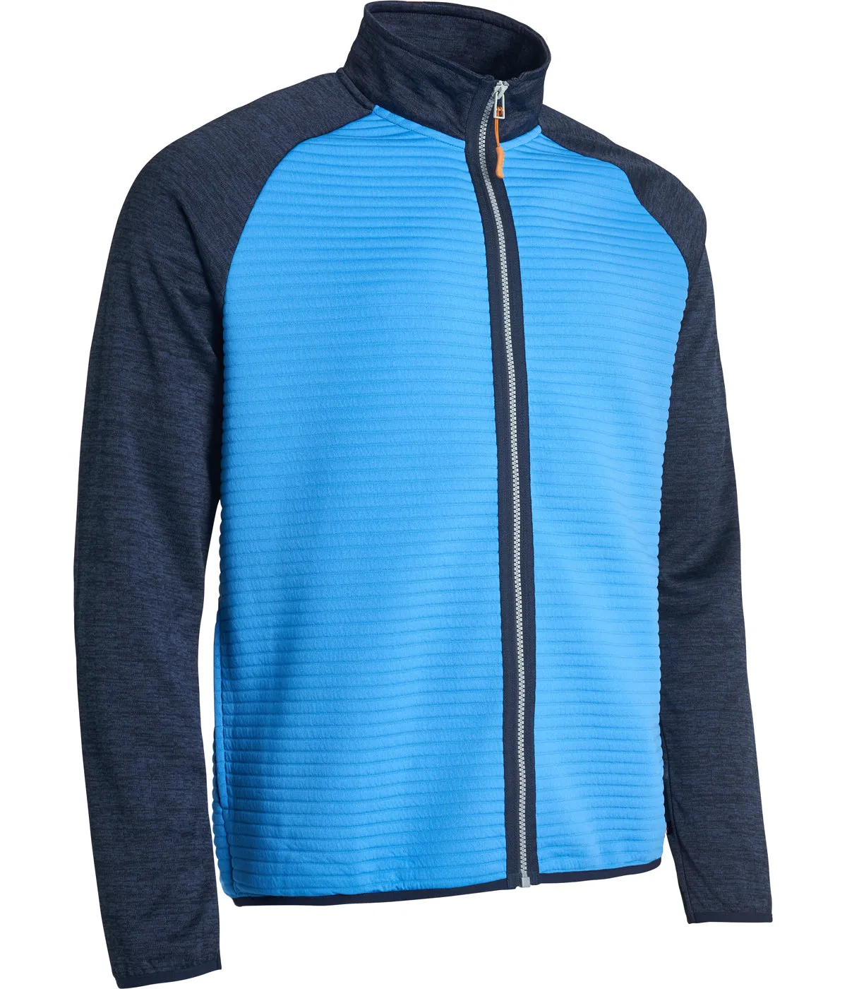 Street Light Recycled Fit Mens Turnberry 3D Stripe Fleece Fullzip