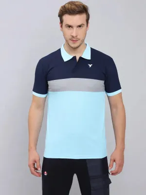 Chic Comfort Men Colorblock Slim Fit Polo T-shirt with MATPIQ