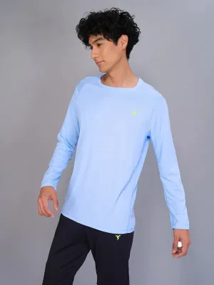 MinimalistStitching No Shrink Fabric Men Solid Slim Fit Crew Neck T-shirt with TECHNO COOL