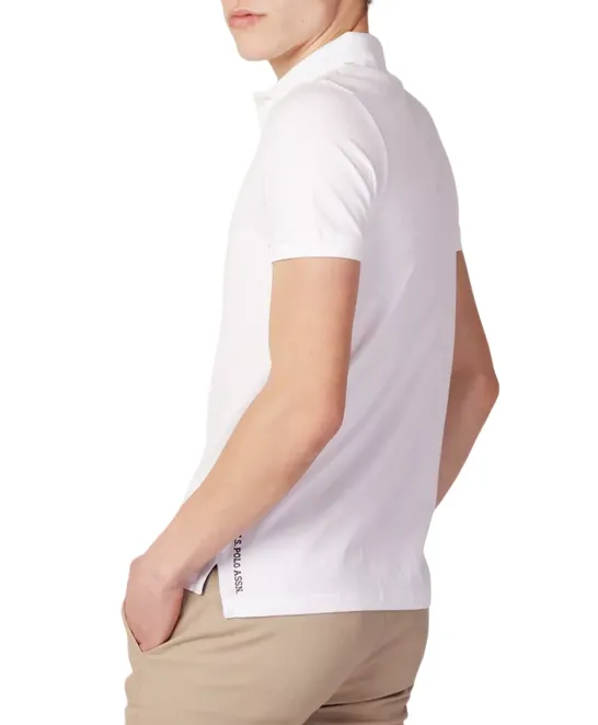 U.S. Polo Assn. Polo uomo manica corta King 41029 65079 100 bianco Stylish Look Stretch Comfort