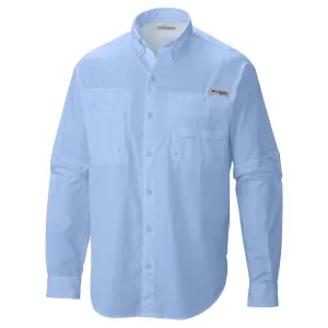 Columbia Men Blue Tamiami II LS Shirt (Sun Protection) EcoCertifiedTextile
