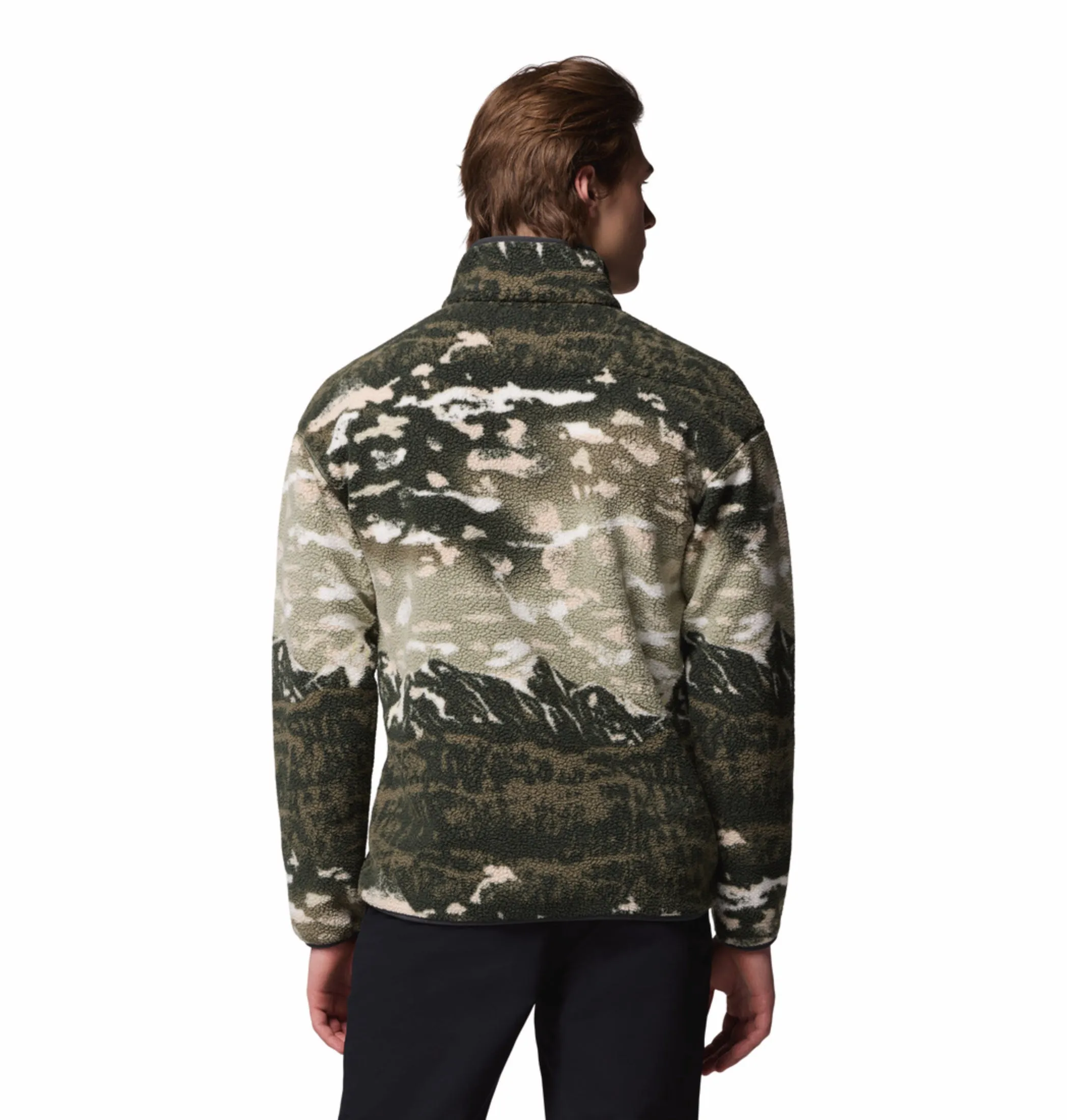 Wireless Headphone Pocket Columbia Men Green Helvetia II Pullover