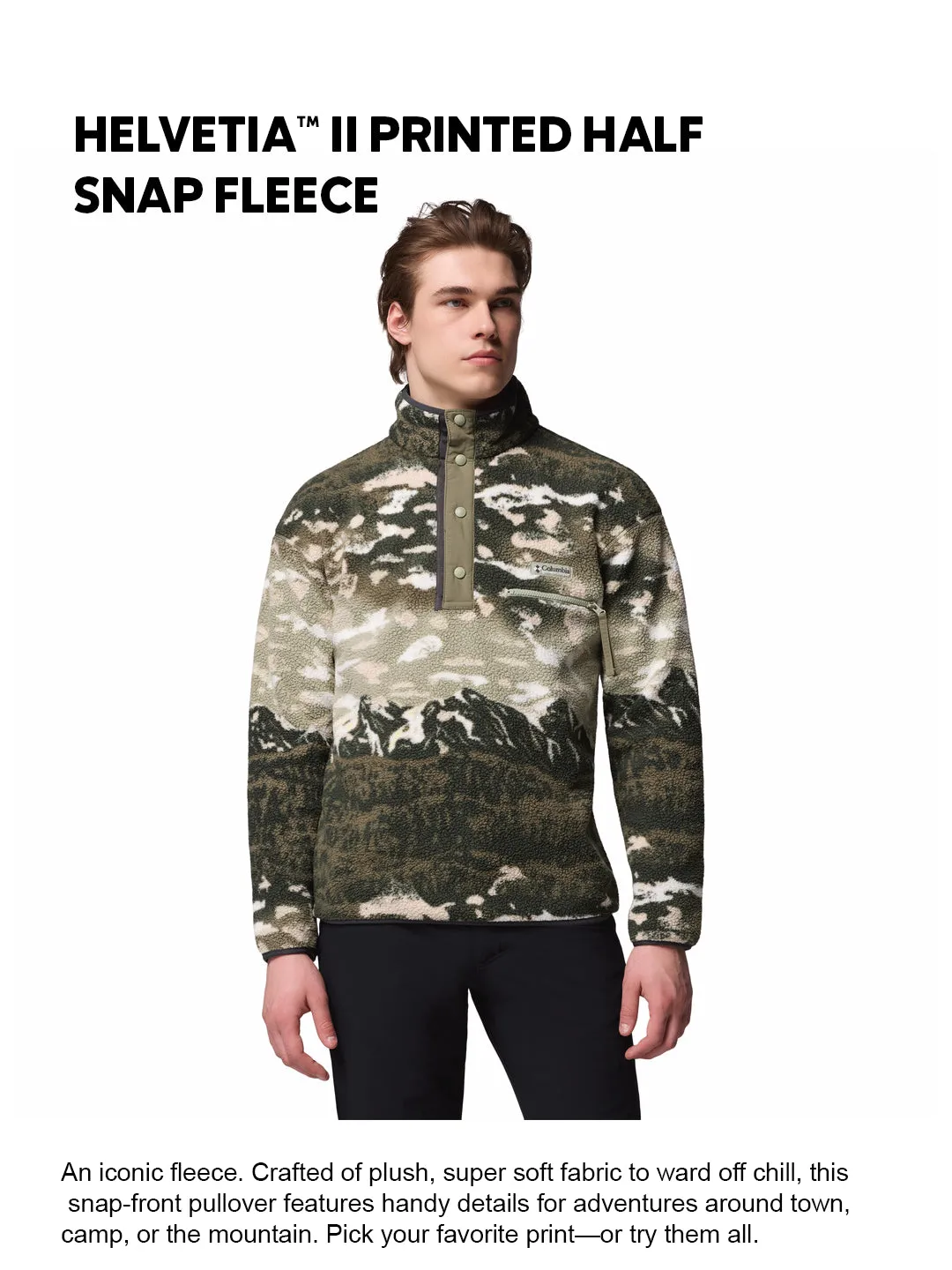 Timeless Design Outfit Simple Outfit Columbia Men Green Helvetia II Pullover