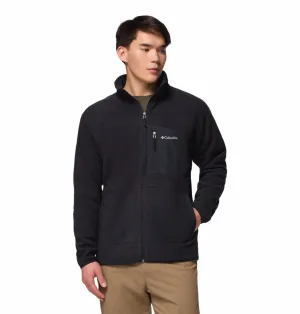 Columbia Men Black Fast Trek Overlay Fleece Jacket Smooth Layer Layer Gear