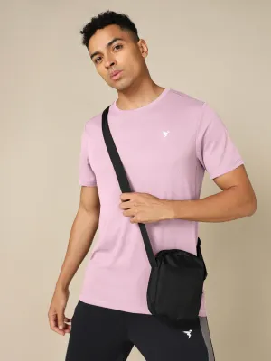 Men Solid Slim Fit Crew Neck T-shirt with TECHNO COOL  Trendy Comfort