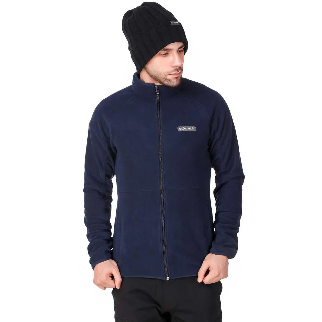Columbia Men Blue Basin Trail Fleece Full Zip Winter Outfit Gear Stylish Days
