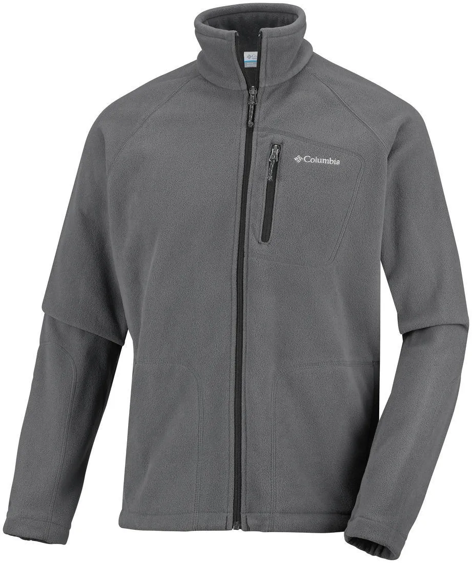 Cool Evening Columbia Men Grey Fast Trek II Full Zip Fleece