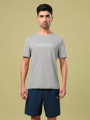 Men Printed Slim Fit Round Neck T-shirt with TECHNO COOL  Seasonal Fashion AntimicrobialCoating