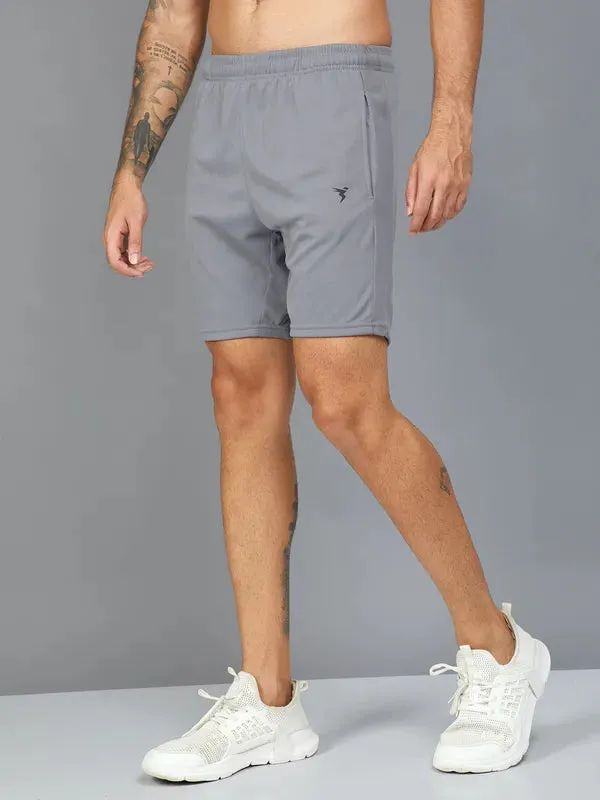 Men Solid Slim Fit Shorts with TECHNO DRY Body Contouring