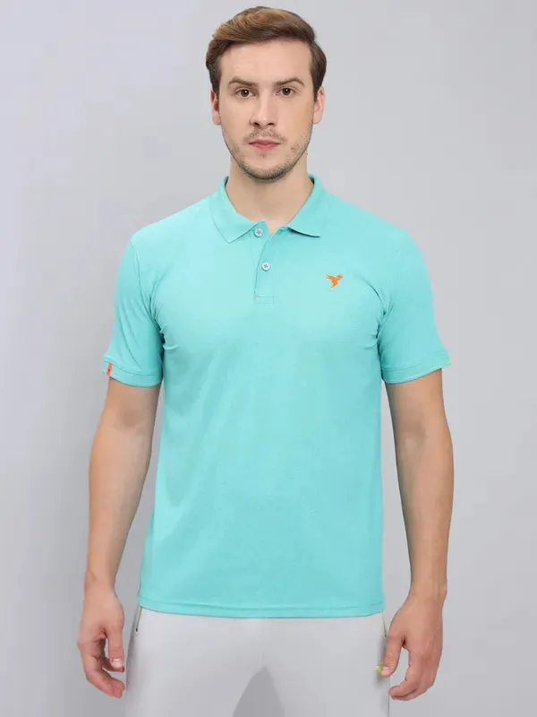 Men Solid Slim Fit Polo T-shirt with MATPIQ Chic Shirt Refined Look