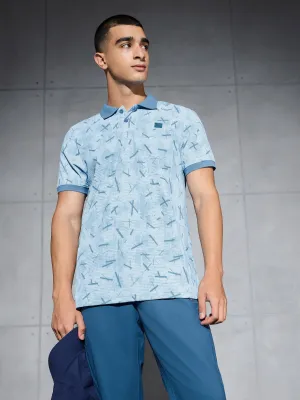 casual sneakers Smart Glow Men Printed Slim Fit Polo T-shirt with MATPIQ