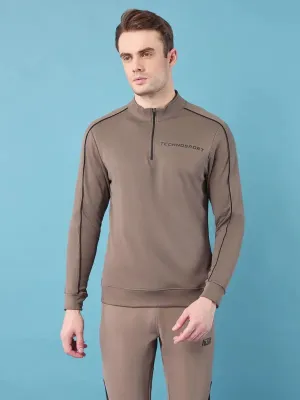 Rain Proof Men Solid Slim Fit Mock Neck Jacket with ELASTO PLUS