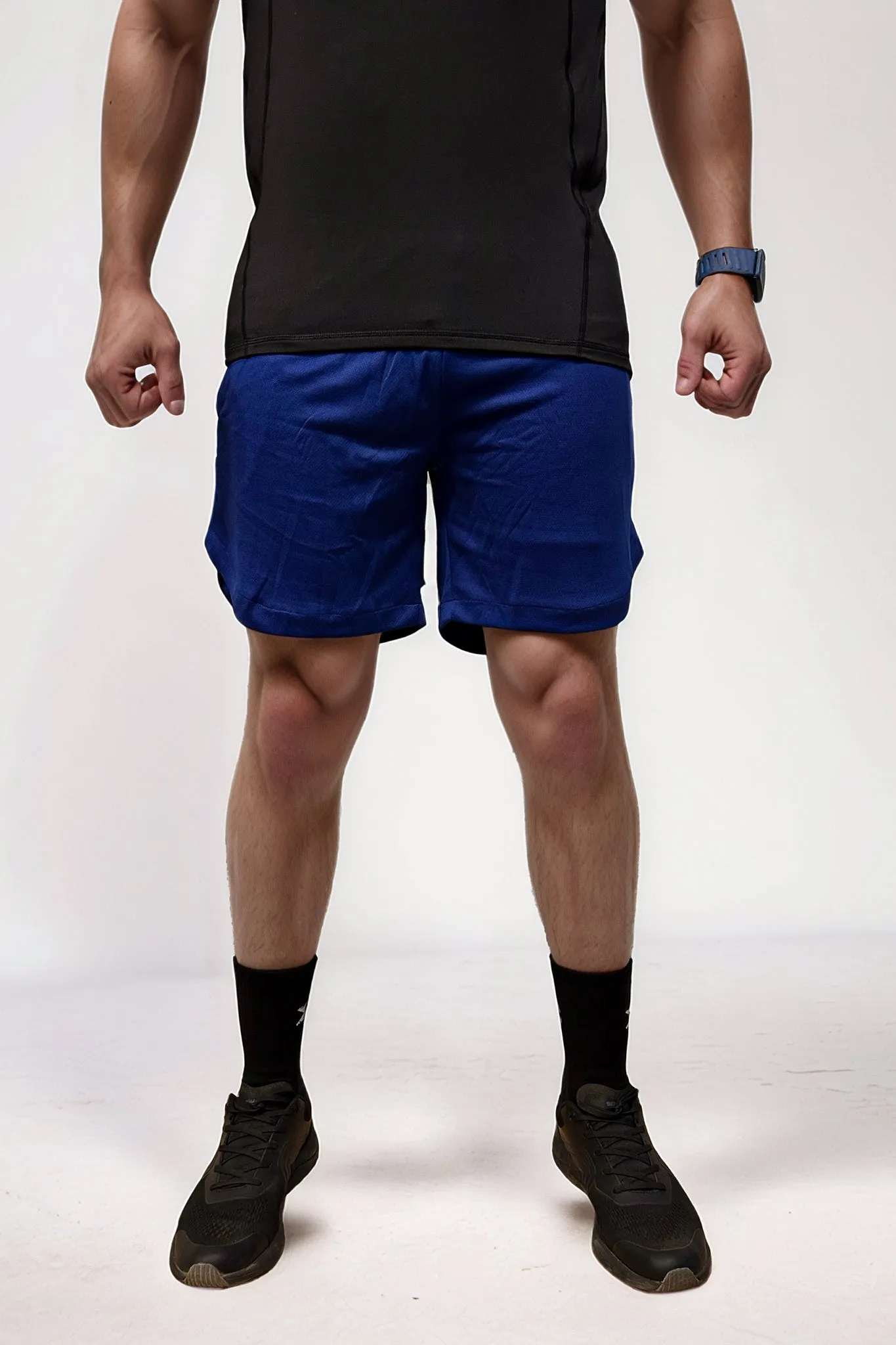 Bold Patterns fade - resistant Maverik Basic Short Bellwether blue