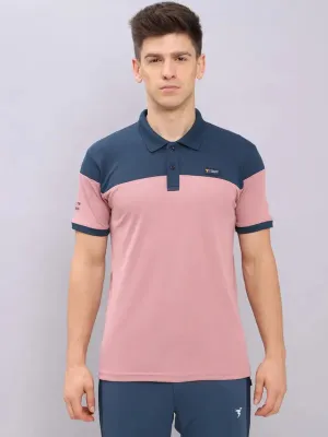 Soft Wear Men Colorblock Slim Fit Polo T-shirt with TECHNO DRY
