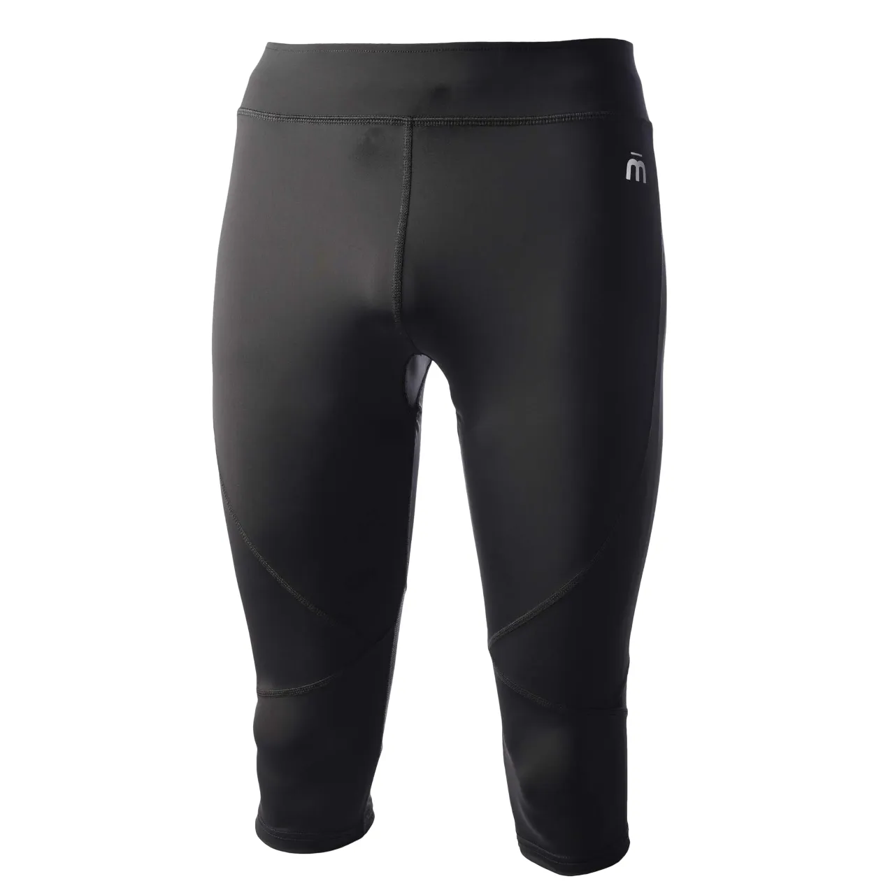 Mico pantalone sportivo a 3/4 da uomo X-Performance Run elasticizzato PA00446_007 nero Comfort Fit Leggings Chafe Resistant Edging