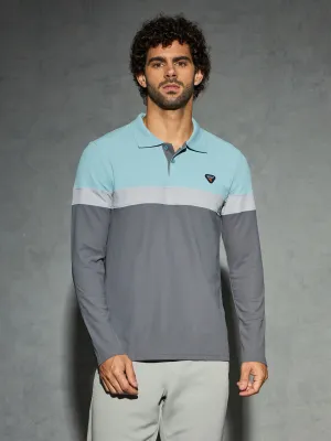 High-end Comfort Fit For All Men Colorblock Slim Fit Polo T-shirt with MATPIQ