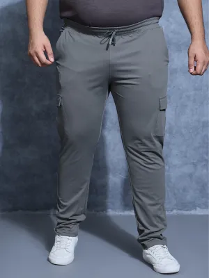 Supportive Design Flex Fabric With Recovery Men Plus Size Solid Relax Fit Cargo Trackpants with DURACOOL 