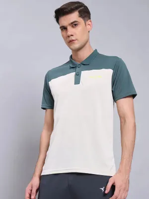 Stylish Collar Outdoor Essentials Men Colorblock Relax Fit Polo T-shirt with TECHNO COOL 
