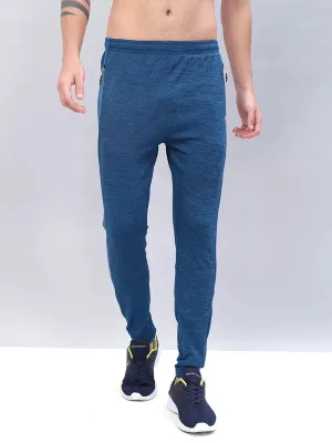 Durable Training Wear Pool Leggings Capri Men Melange Slim Fit Trackpants with TECHNO DRY