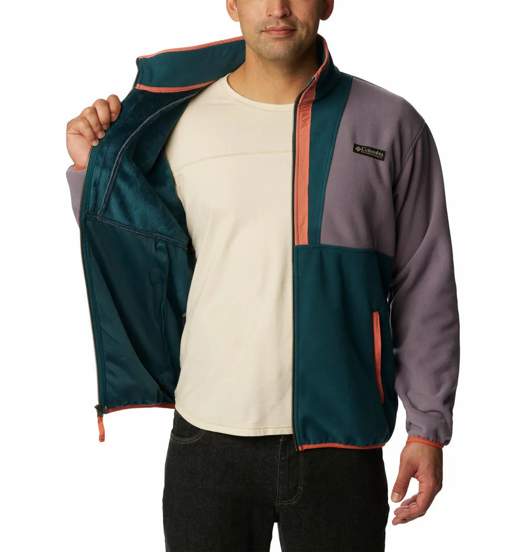 Columbia Men Purple Backbowl Remastered Fleece Minimal Design