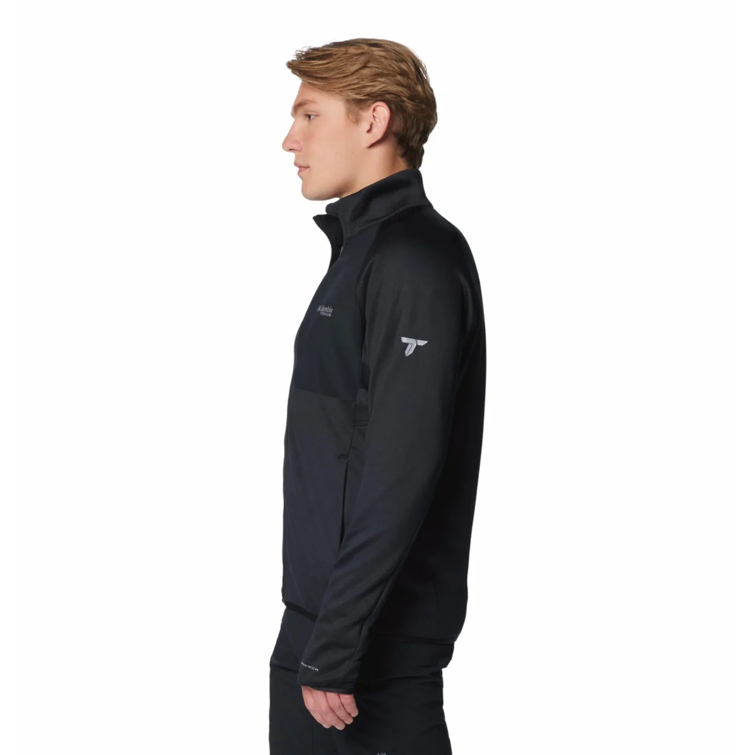 Columbia Men Black Triple Canyon Grid Fleece FZ II Classic Comfort
