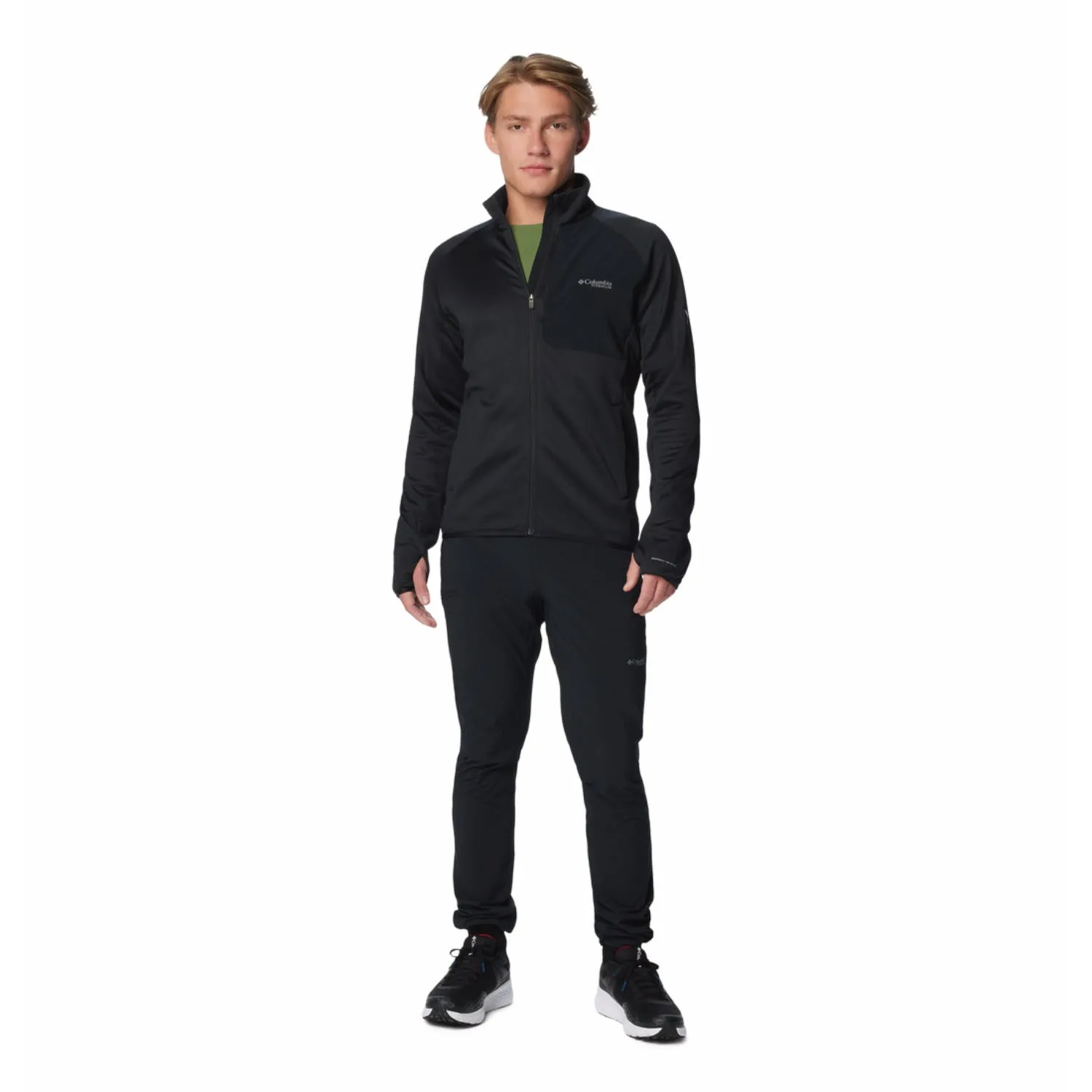 Columbia Men Black Triple Canyon Grid Fleece FZ II Cozy Comfort