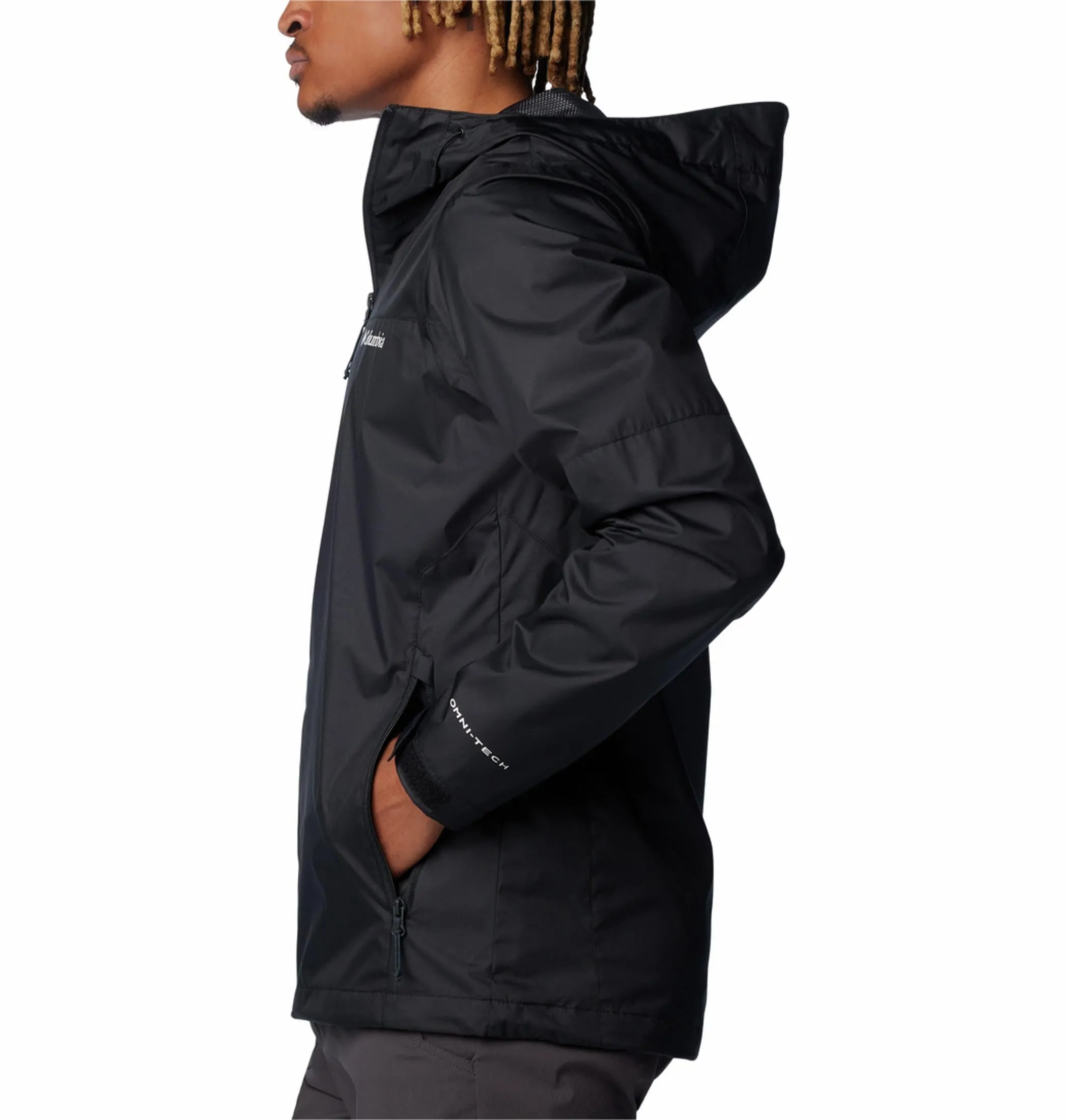 Columbia Men Black Inner Limits III Jacket Waterproof Sleek Finish PaddedShoulders