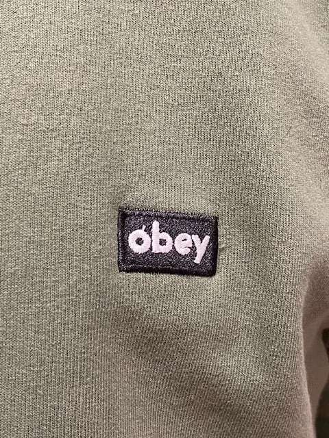 Layer Comfort Obey Felpa da uomo Mini Box Logo Crew Specialty Fleece 112480100 thyme