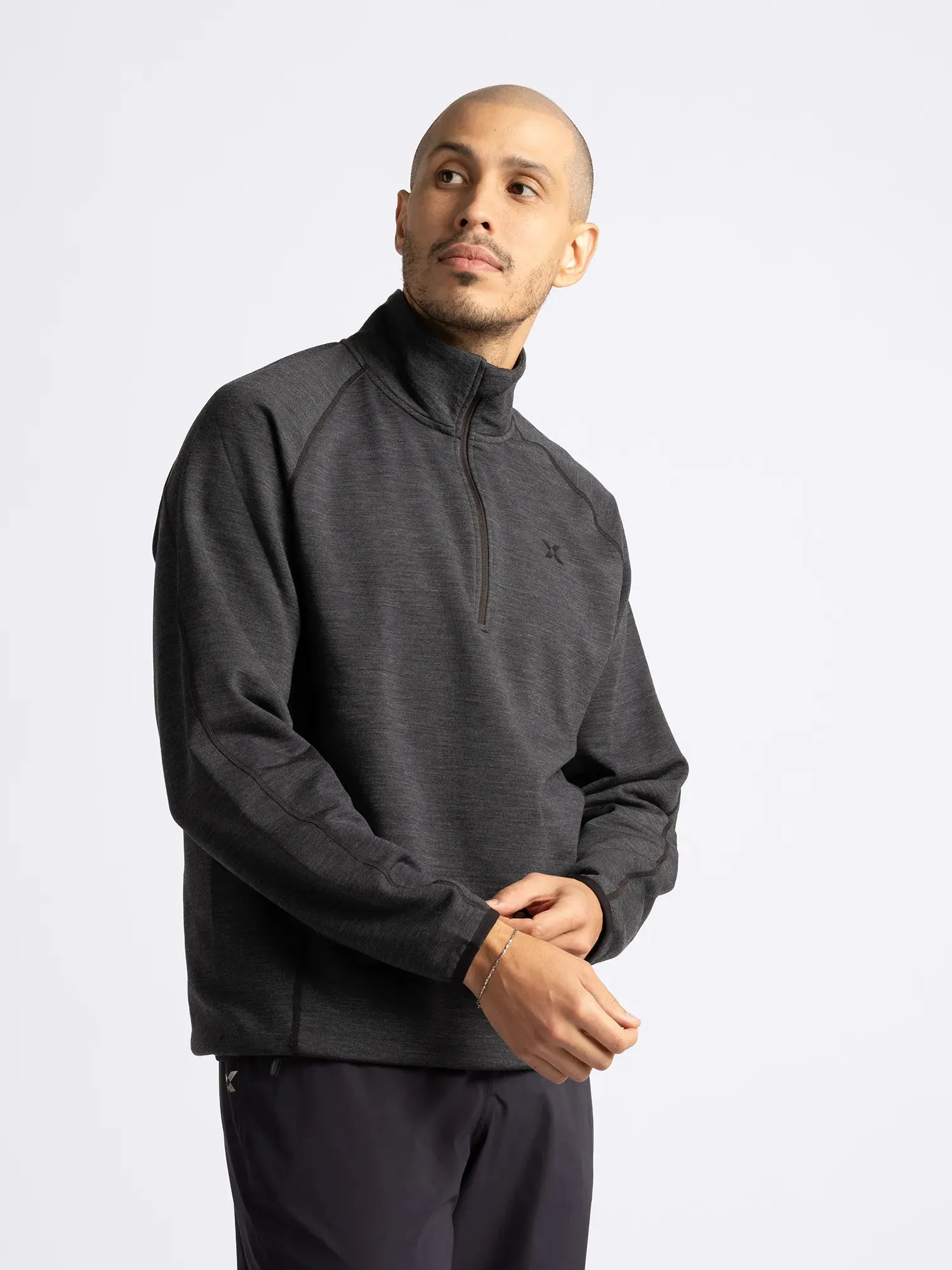 M JUSTIN 1/2 ZIP Mid Grey Urban Cool Comfort Apparel
