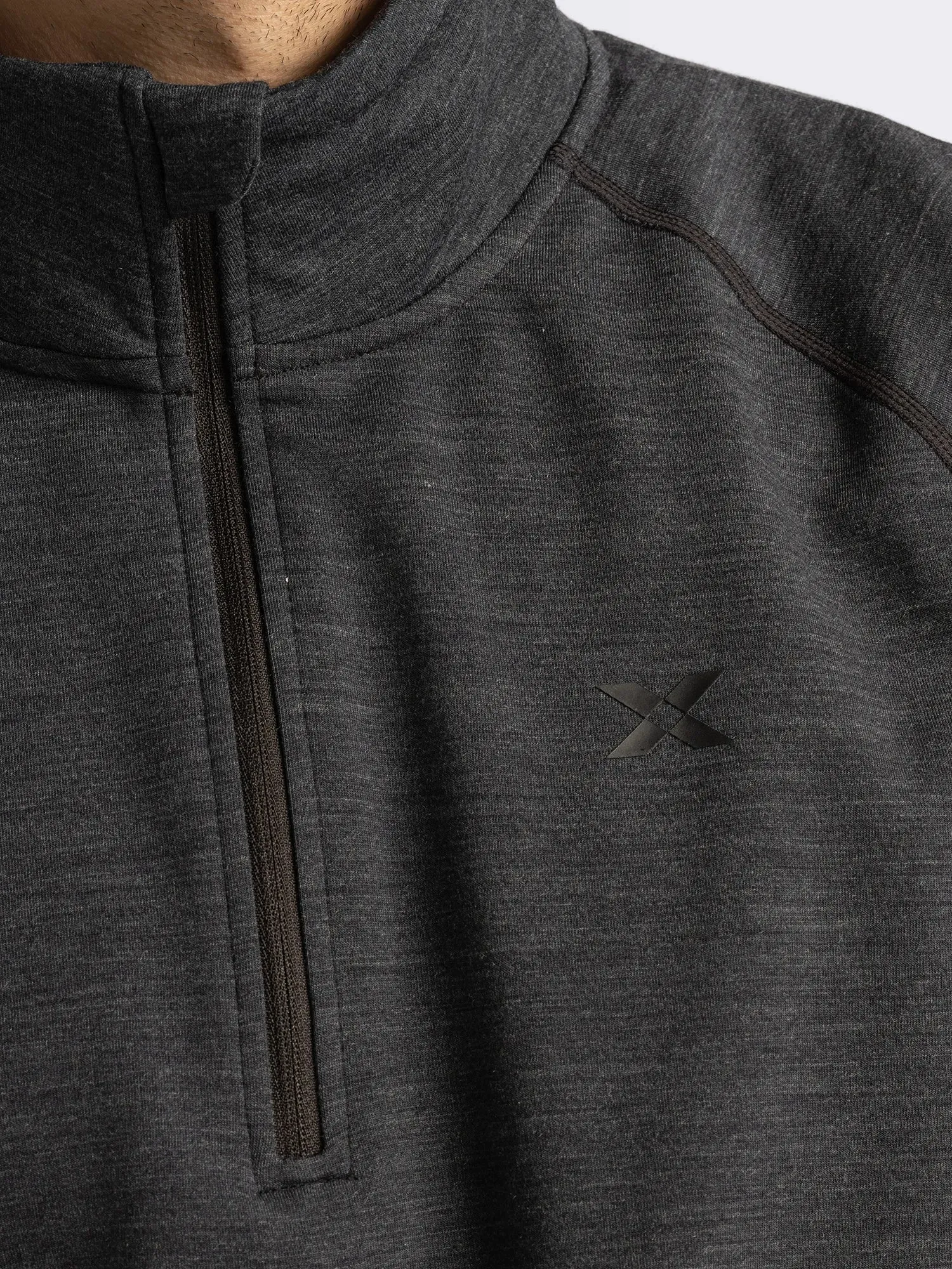 Layering Piece Yoga wear M JUSTIN 1/2 ZIP Mid Grey