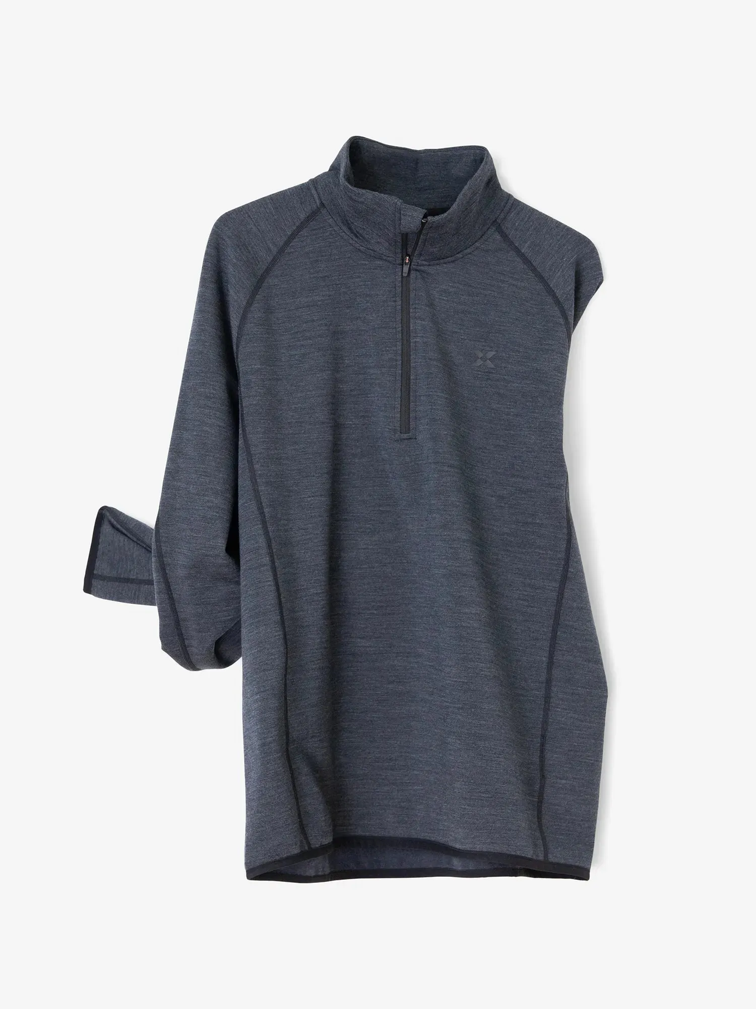 foldable M JUSTIN 1/2 ZIP Mid Grey