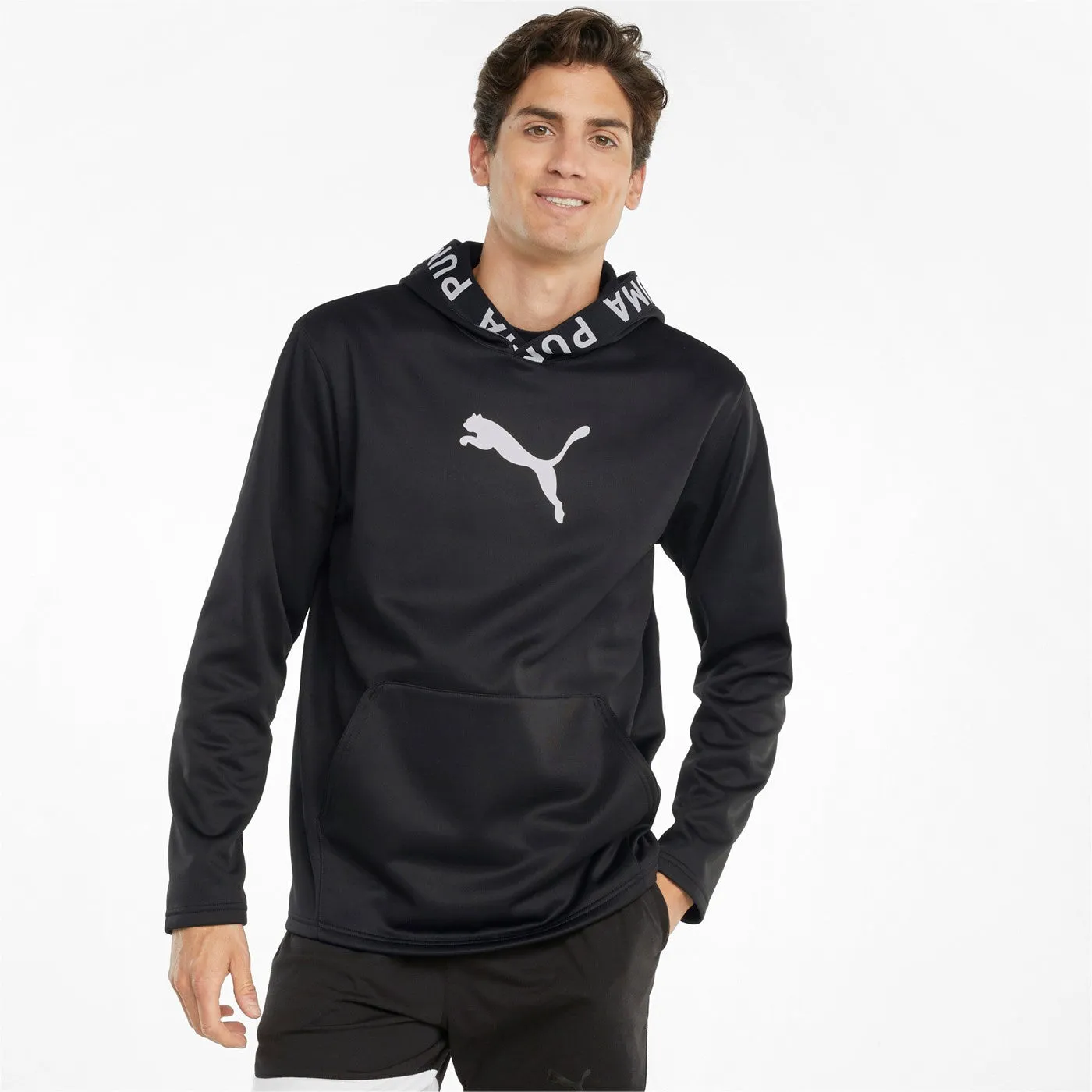 Casual Comfort Smooth Texture Puma Train Power Fleece Hoodie 520893 01 black