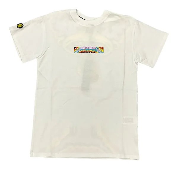 Mushroom T-shirt manica corta da uomo in cotone 19019-02 bianca Pre Shrunk Fabric Performance Layer