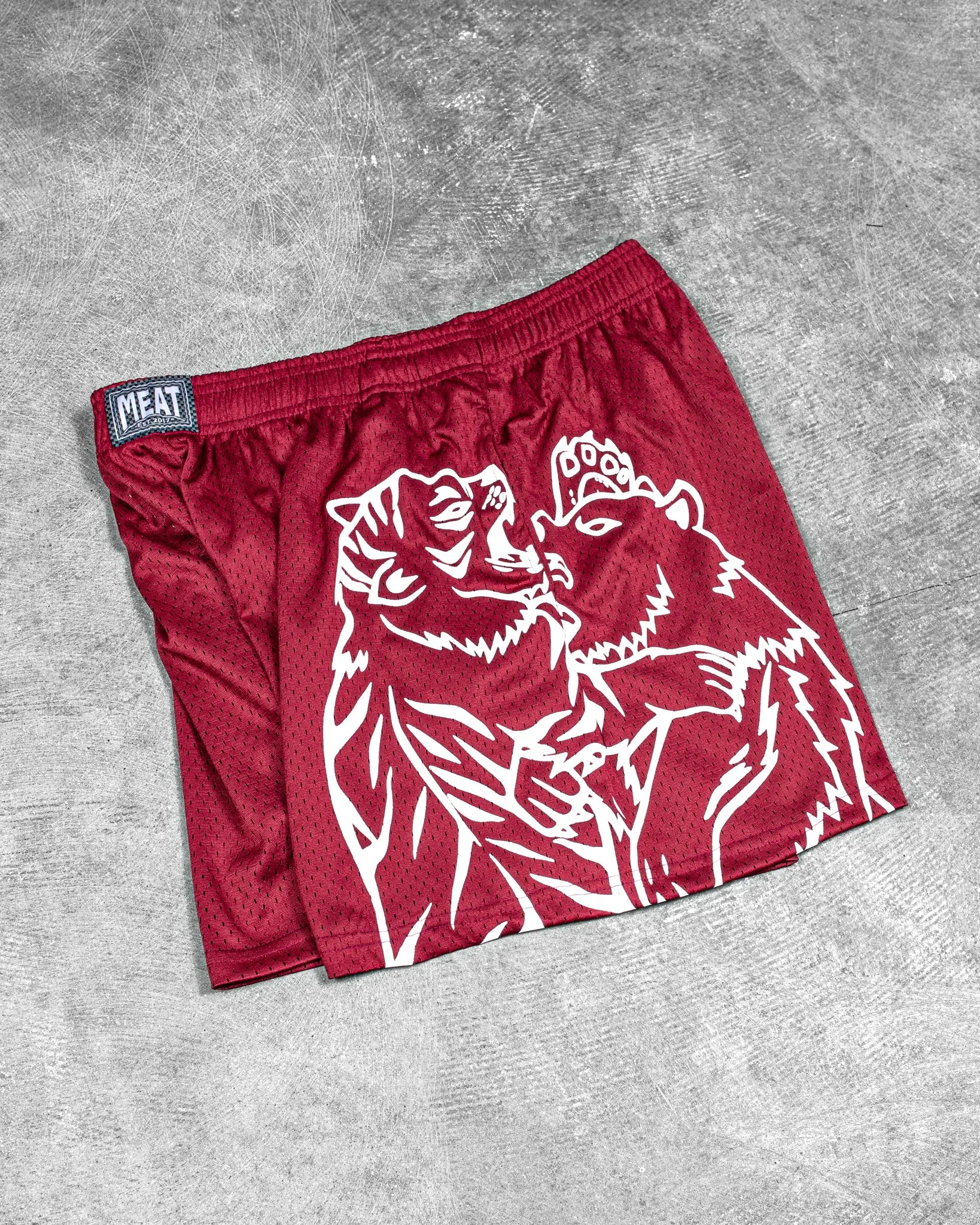 All Day Flex Fit TRAINING SHORTS ?C CLUB / BURGUNDY RED