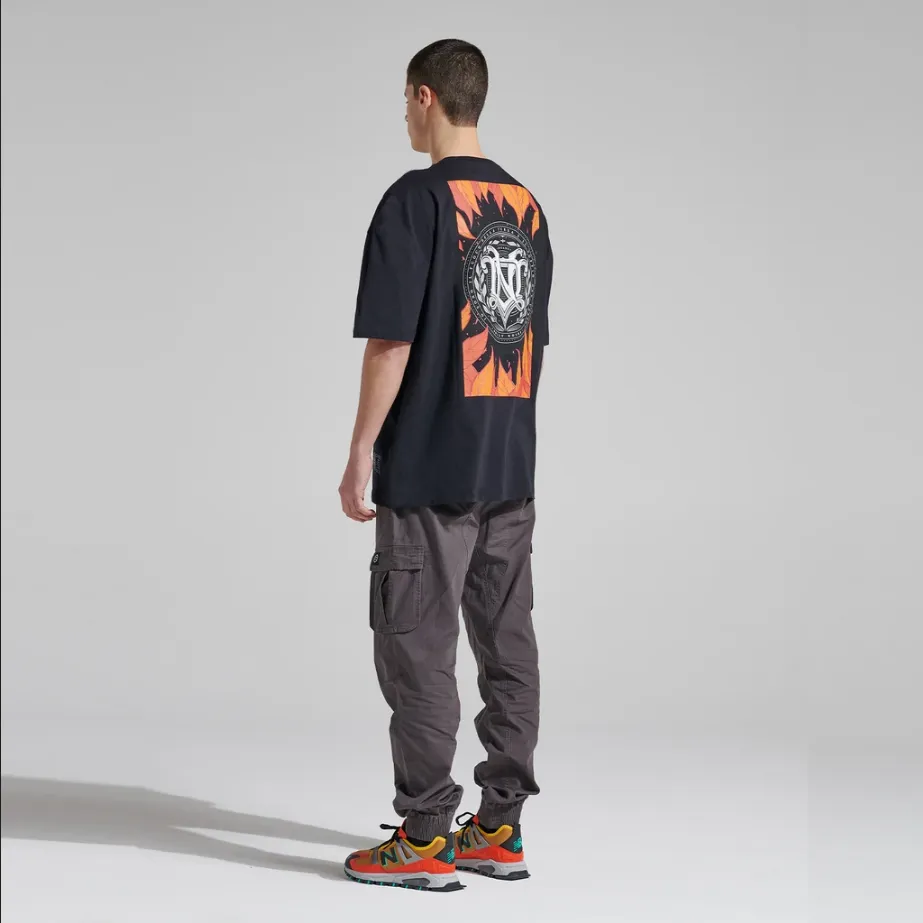 Layered Collar Everyday Look Wear Dolly Noire T-Shirt manica corta Autunno Oversize Tee ts010-tb-01 black