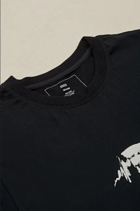 Preppy Active Wear Globe t-shirt da uomo manica corta Dion Agius Hollow GB02110003-BLK nero