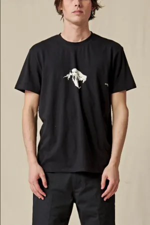 QuickDryTechnology Subtle Logo Placement Globe t-shirt da uomo manica corta Dion Agius Hollow GB02110003-BLK nero