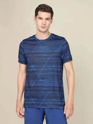 Unisex style Trendy Comfort Fit Men Abstract Print Slim Fit Crew Neck T-shirt with TECHNO COOL 