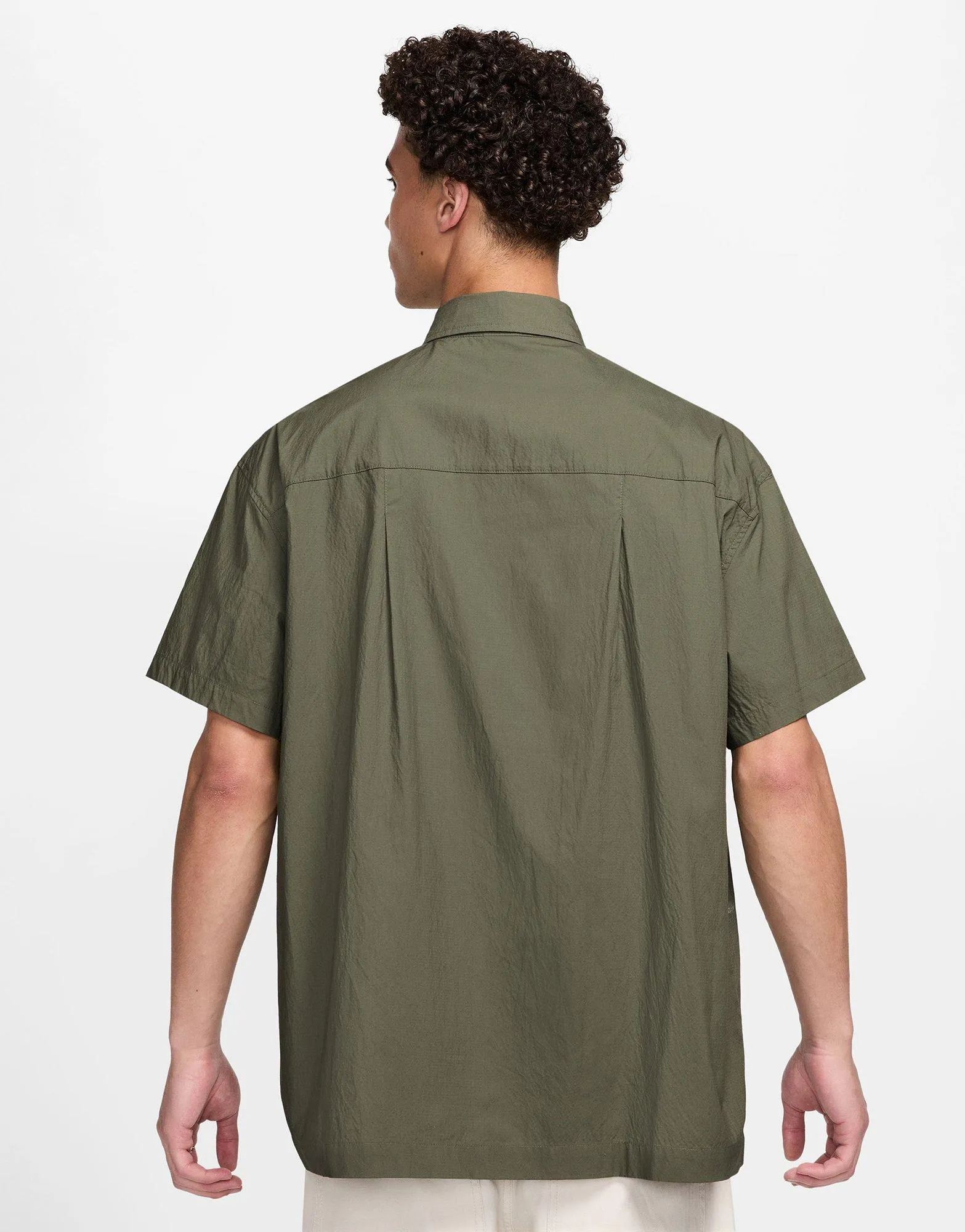 Club Short-Sleeve Button-Down Shirt Sleek Stretch