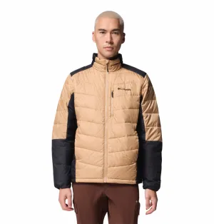 Columbia Men Beige OmniHeat Infinity Labyrinth Loop II Down Jacket Silicone Grip Cuffs suitable for religious ceremonies