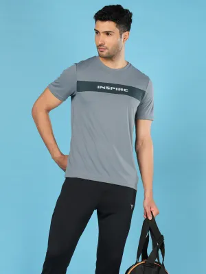 Men Solid Slim Fit Crew Neck T-shirt with TECHNO COOL  Men's Urban Style Trend